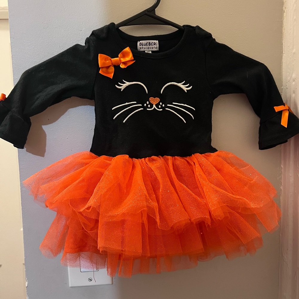 Blueberi Boulevard Black and Orange Cat Tutu Costume